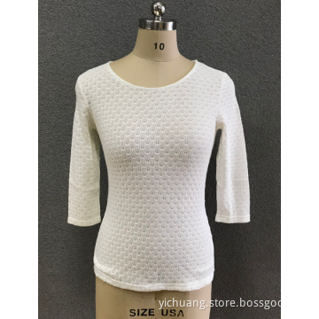 women`s  hollow white sweater